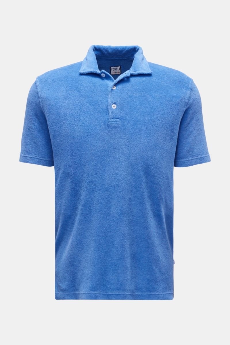 Terry polo shirt 'Mondial' blue