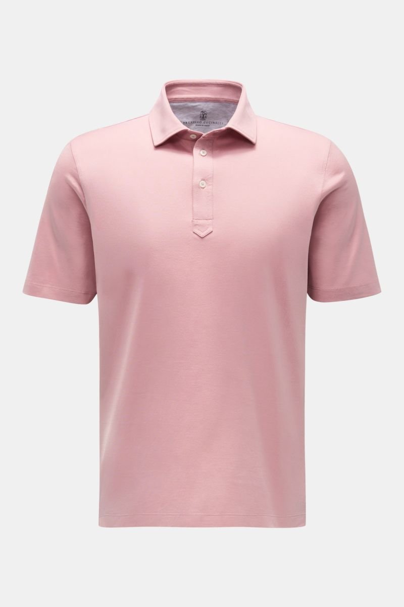 Jersey polo shirt rose
