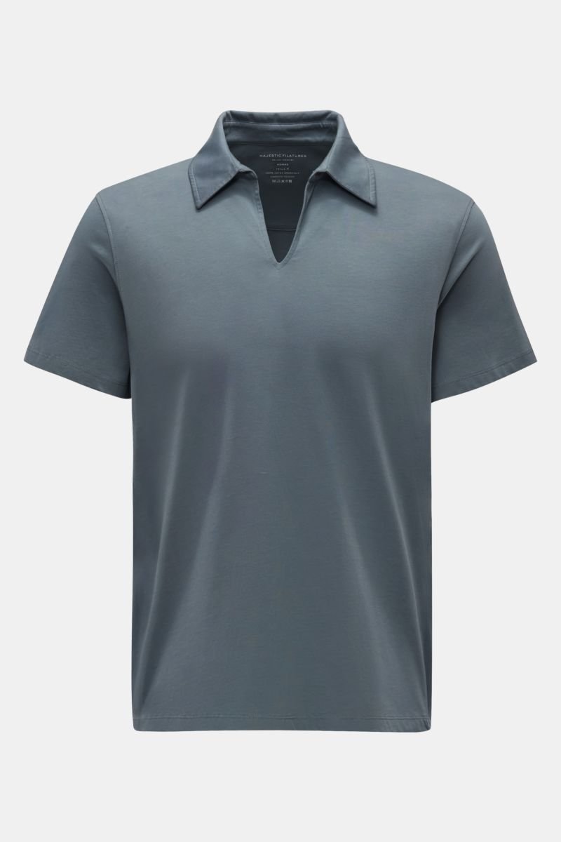 Jersey-Poloshirt graublau