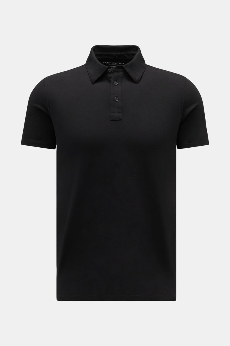 Jersey polo shirt black