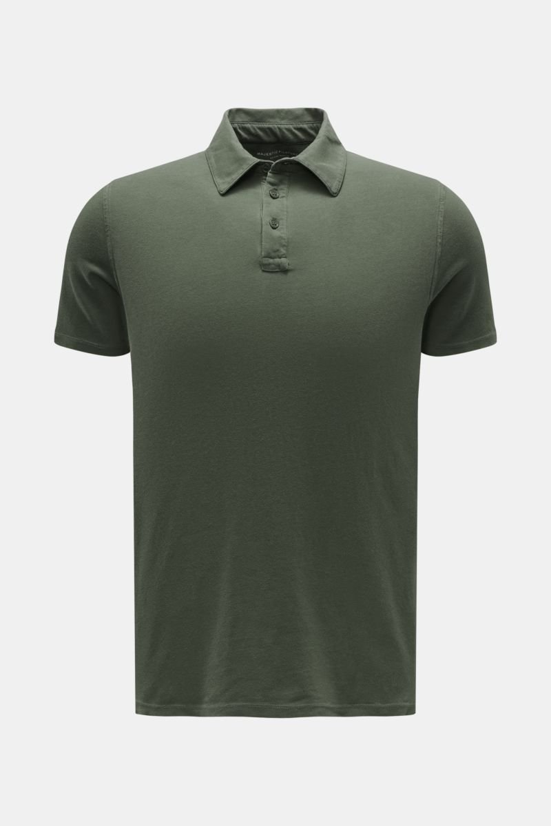 Jersey-Poloshirt grün