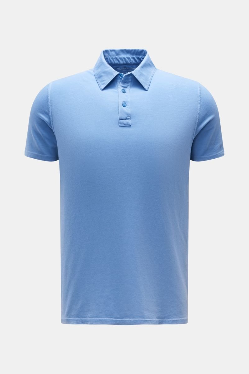 Jersey-Poloshirt blau