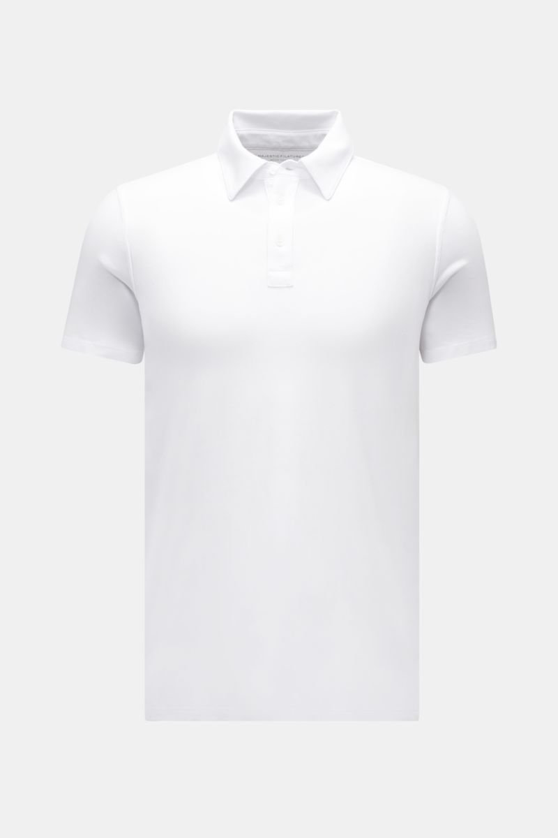 Jersey-Poloshirt weiß