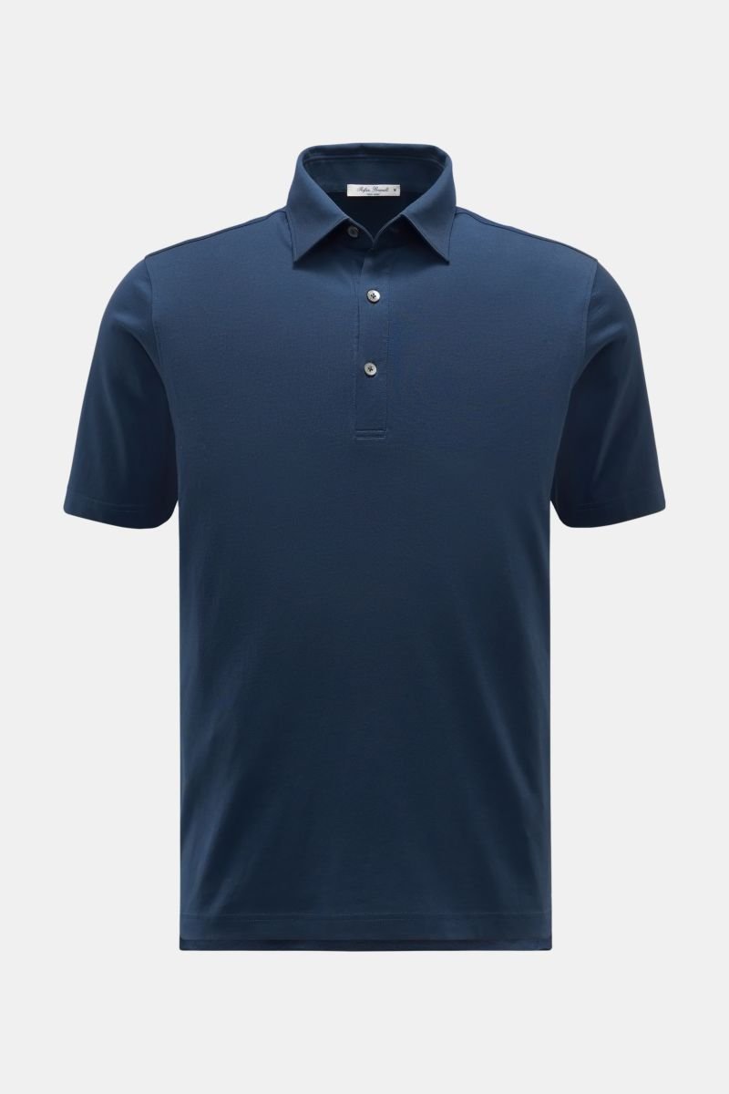 Jersey-Poloshirt 'Luis' dunkelblau