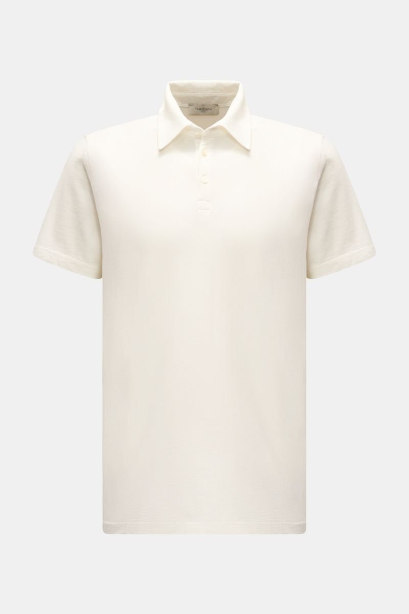 Jersey-Poloshirt offwhite