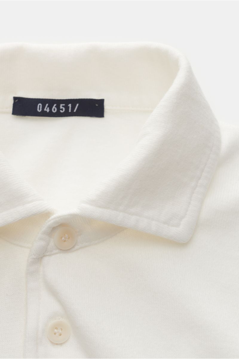 04651/ A trip in a bag Short sleeve knit polo 'Foggy Polo' white