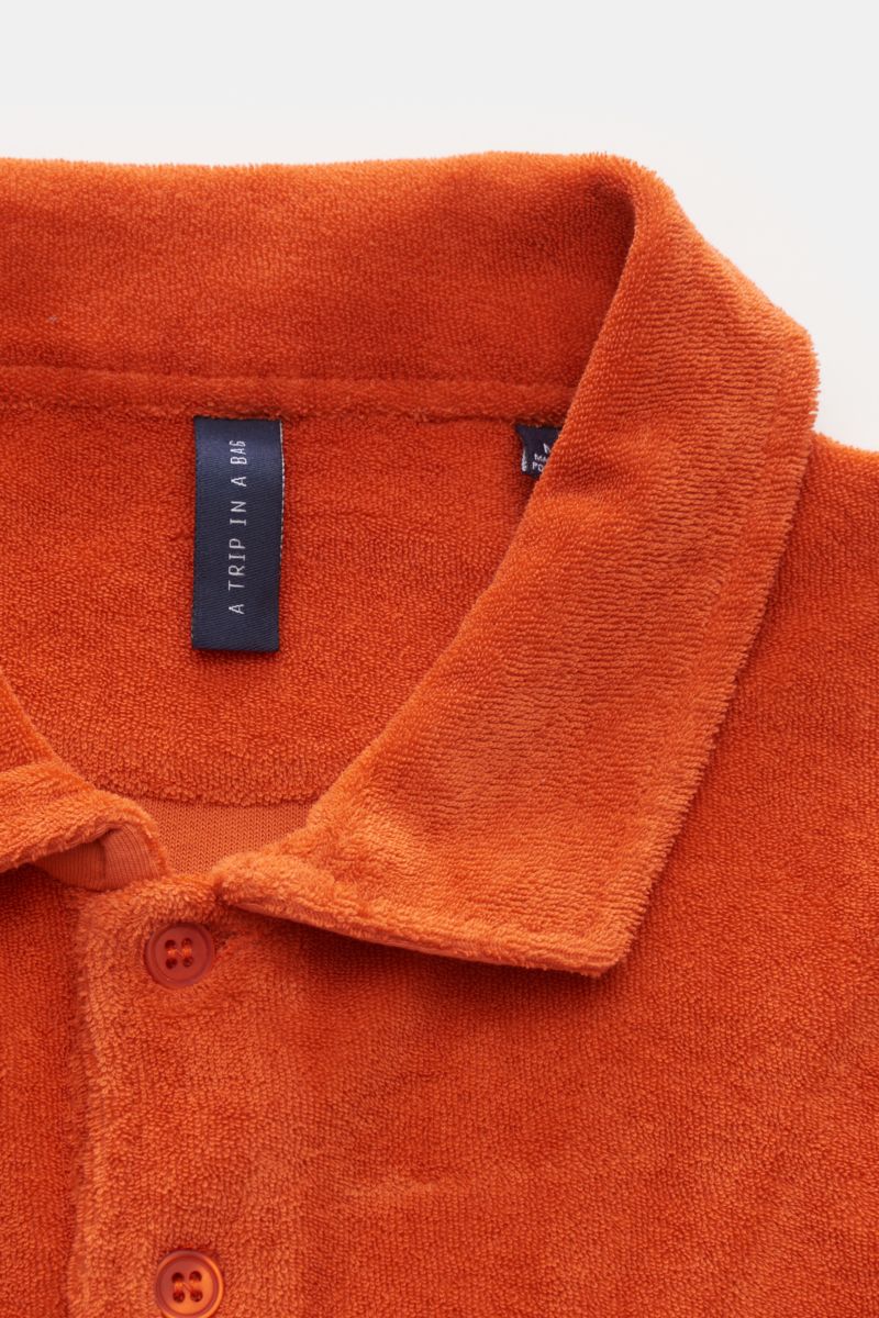 04651/ A trip in a bag Frottee-Poloshirt 'Terry Polo' orange