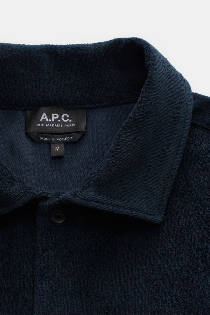 A.P.C. Terry short-sleeve shirt navy