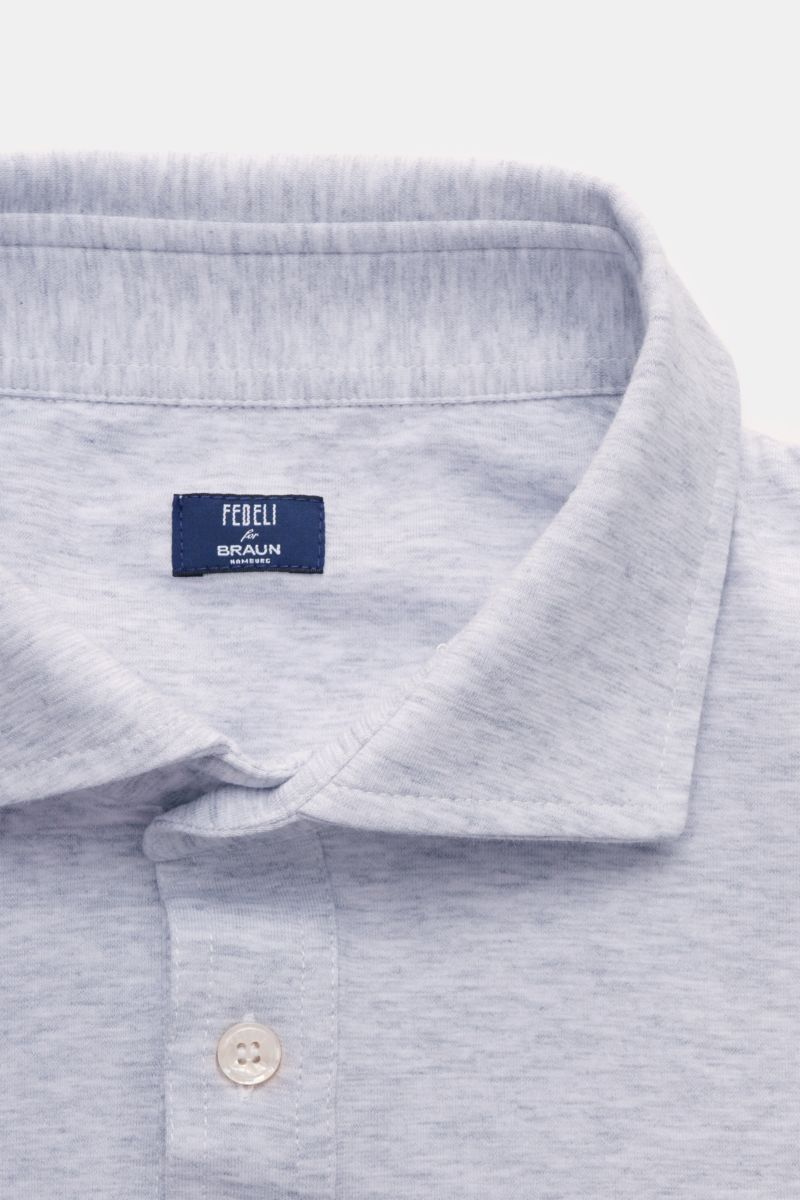 Fedeli Poloshirt hellgrau meliert