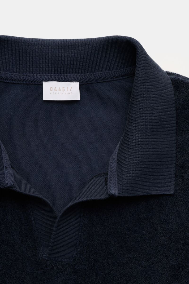 04651/ A trip in a bag Frottee-Poloshirt 'Terry Johnny' navy