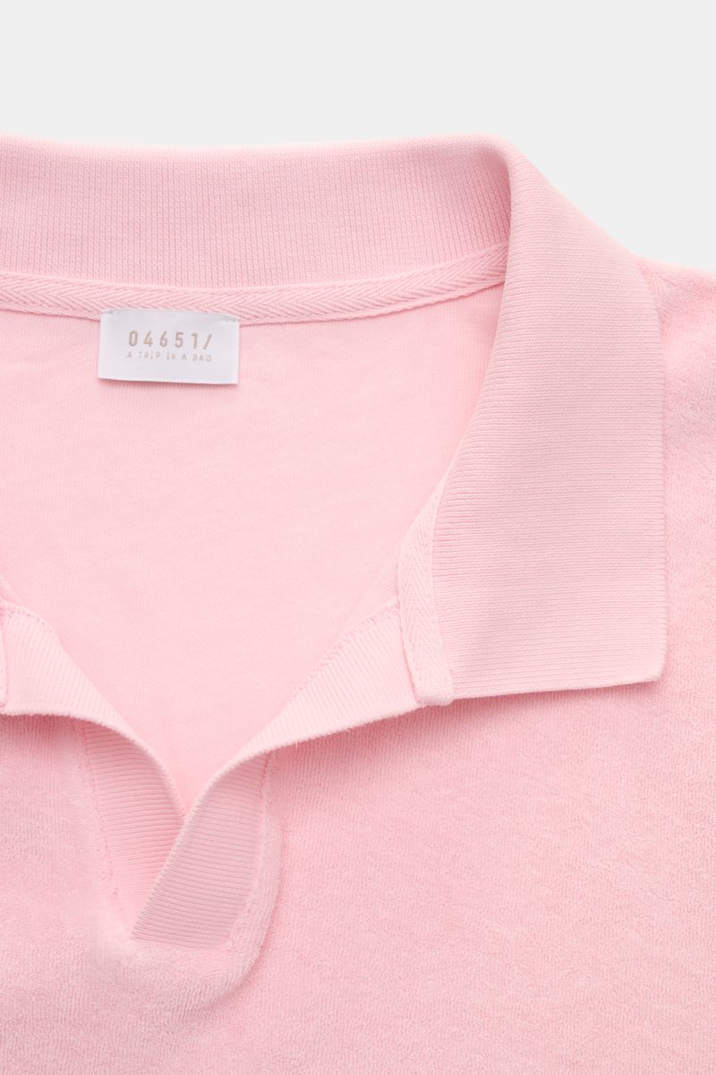 04651/ A trip in a bag Frottee-Poloshirt 'Terry Johnny' rosé