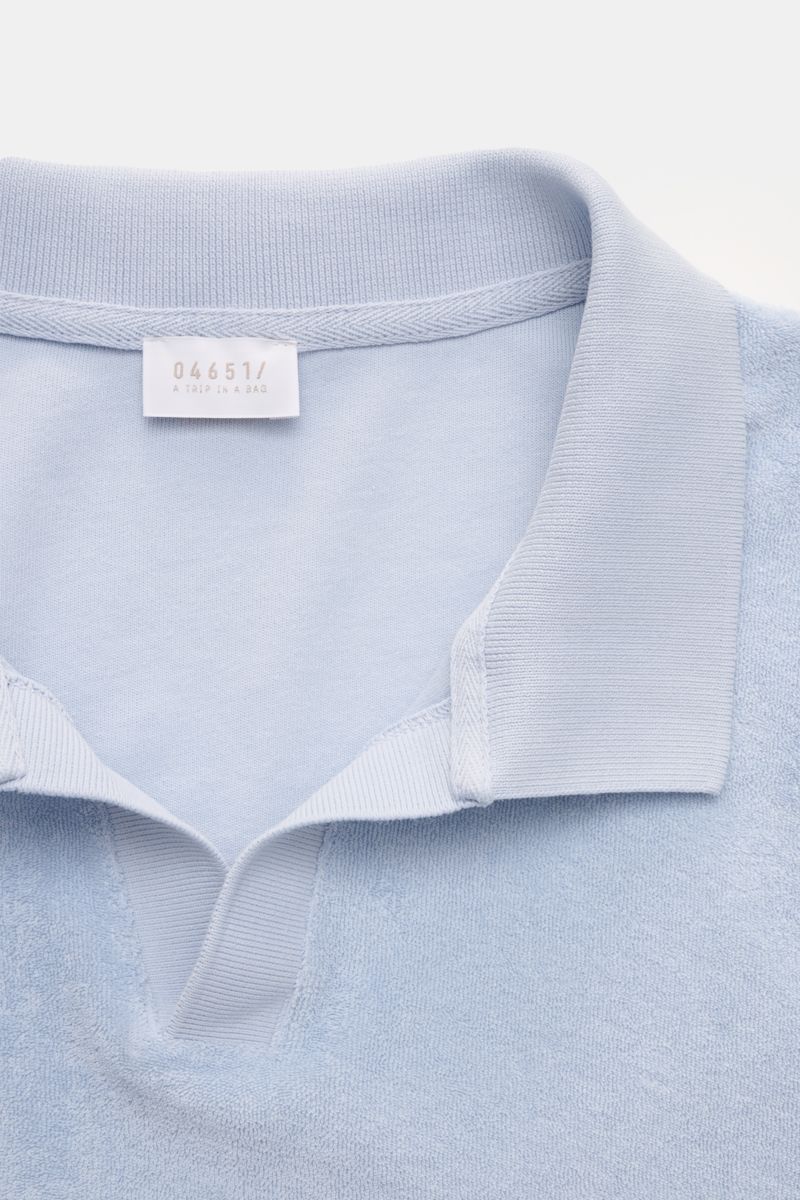 04651/ A trip in a bag Frottee-Poloshirt 'Terry Johnny' hellblau