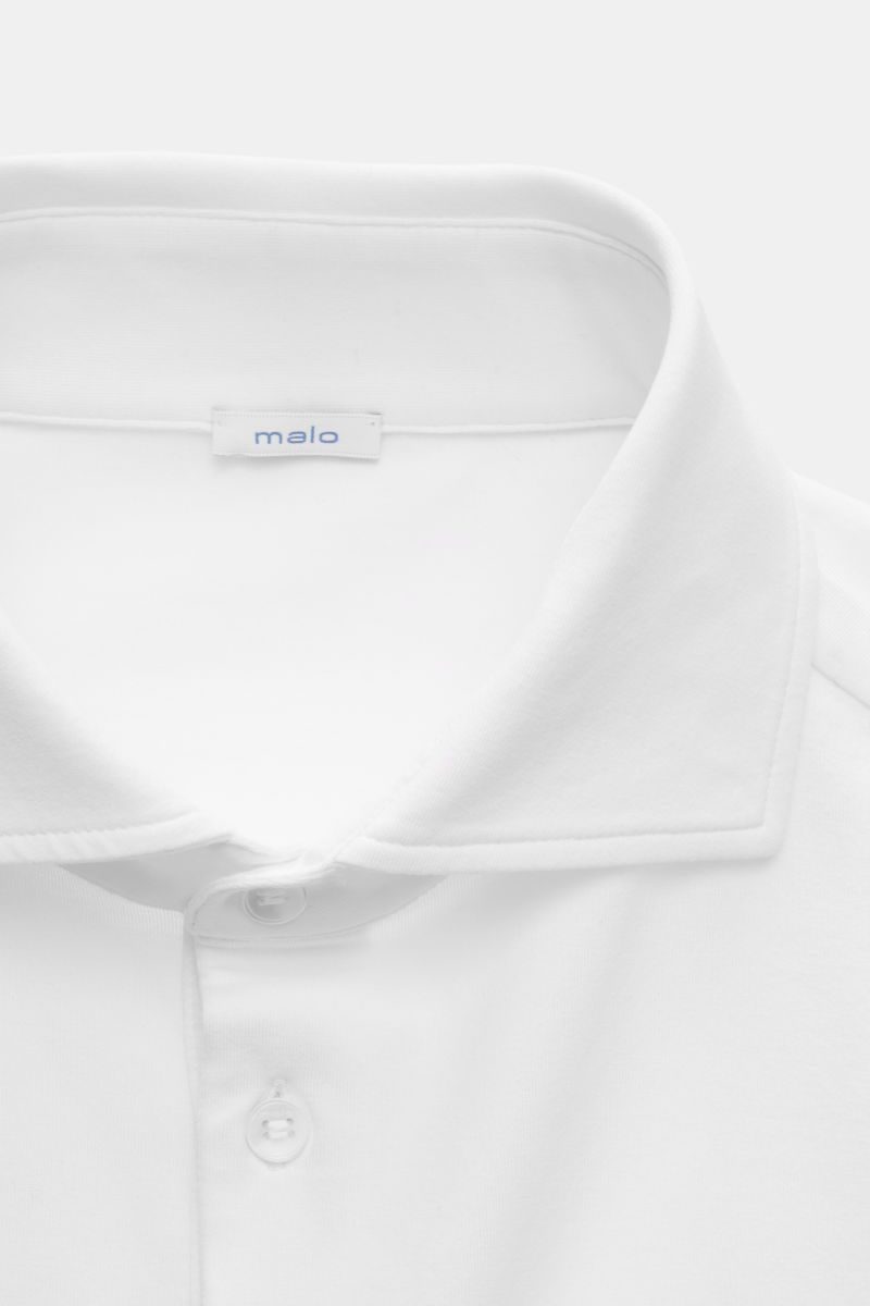 Malo Jersey polo shirt 'Mezza Manica' white