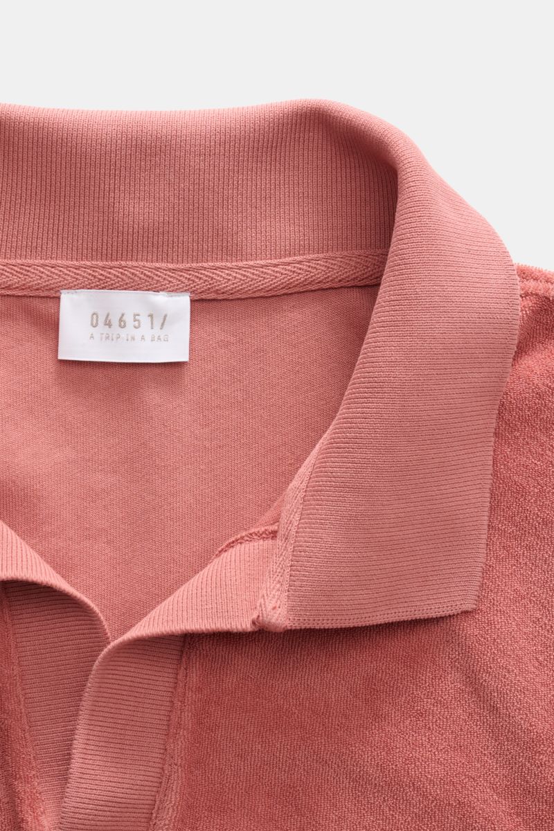 04651/ A trip in a bag Frottee-Poloshirt 'Terry Johnny' altrosa