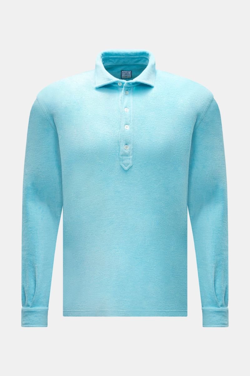 Terry long sleeve polo shirt 'Five Terry' mint green