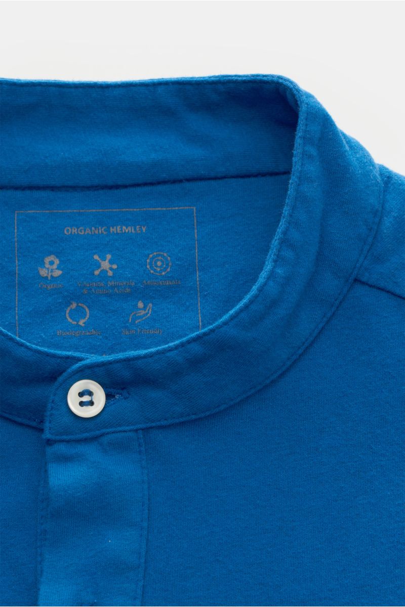 04651/ A trip in a bag Henley-Shirt 'Organic Hemley' blau