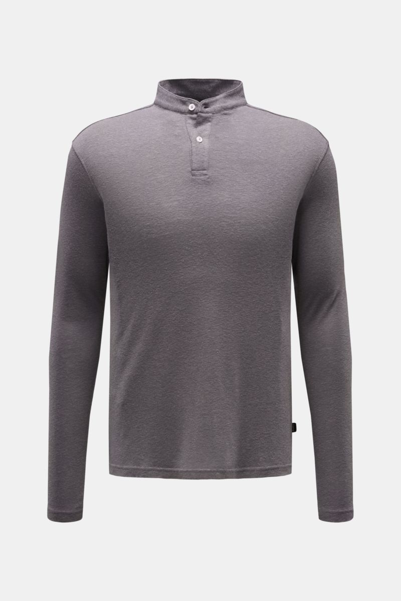 04651/ A trip in a bag Henley-Shirt 'Guru' grau