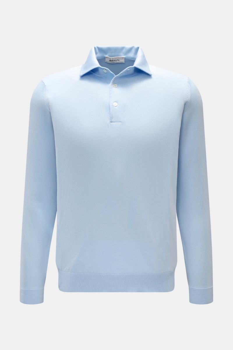 Strickpolo hellblau