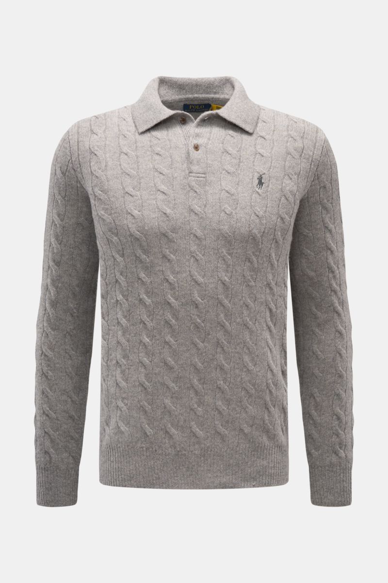 Polo Ralph Lauren Strickpolo grau meliert