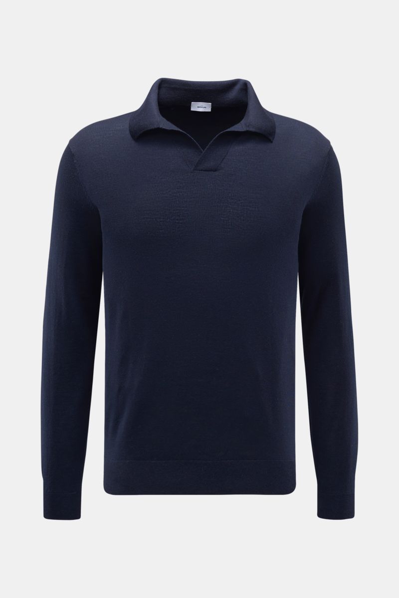 von Braun Merino Strickpolo navy