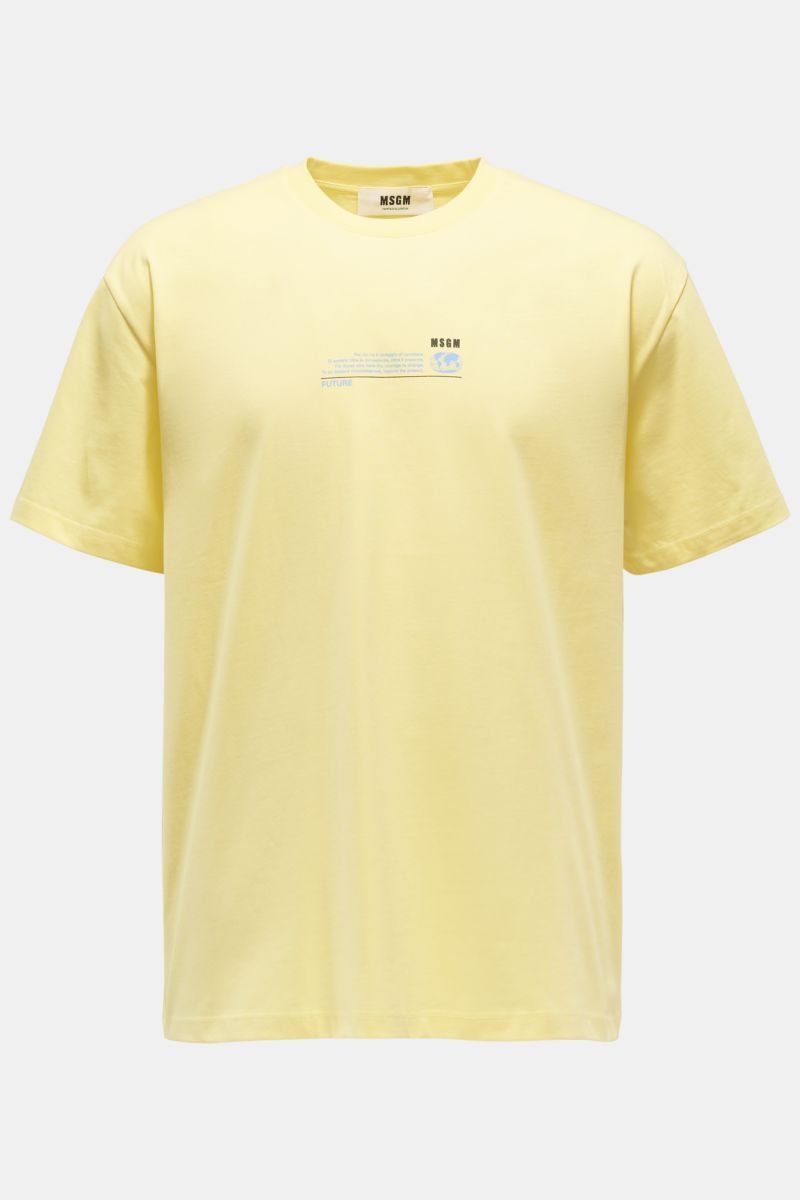 Crew neck T-shirt light yellow