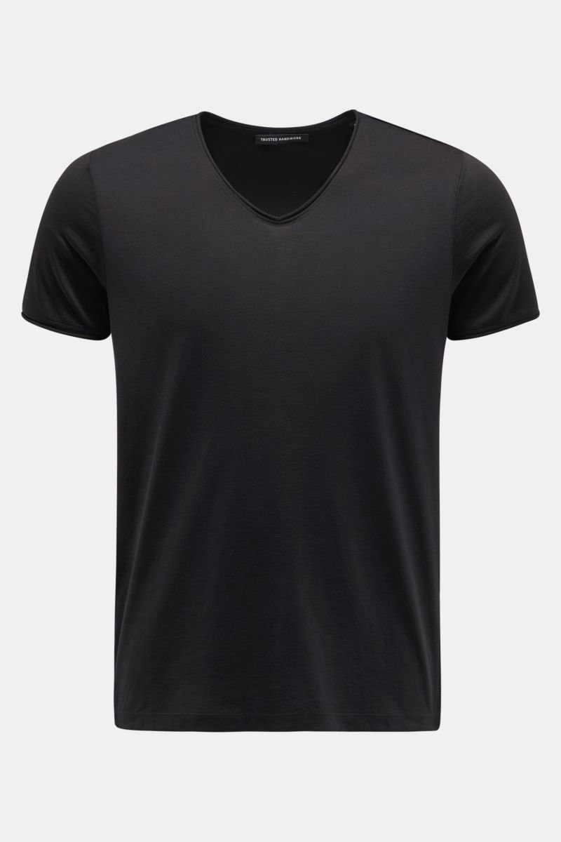 V-Neck T-Shirt schwarz