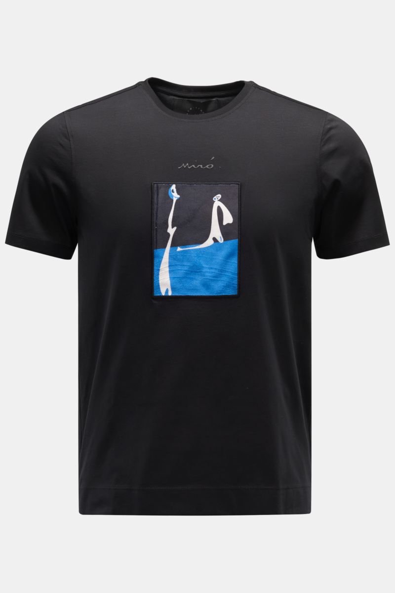 Rundhals-T-Shirt 'Cahiers D'art' schwarz