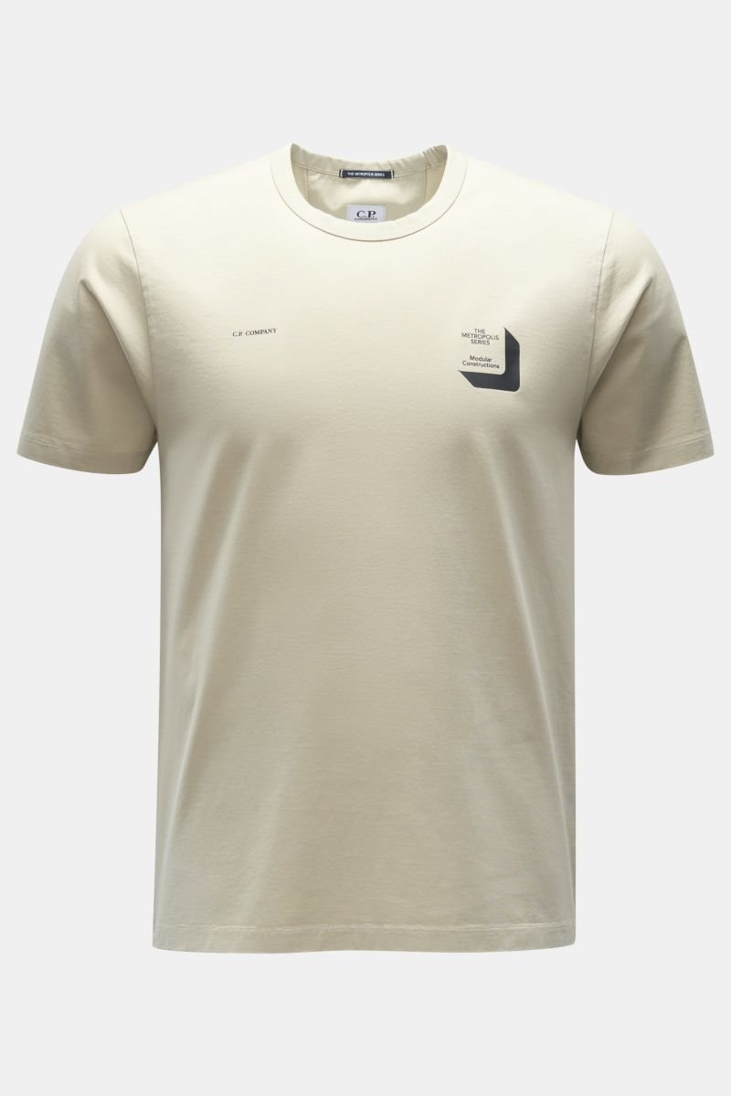 Rundhals-T-Shirt beige