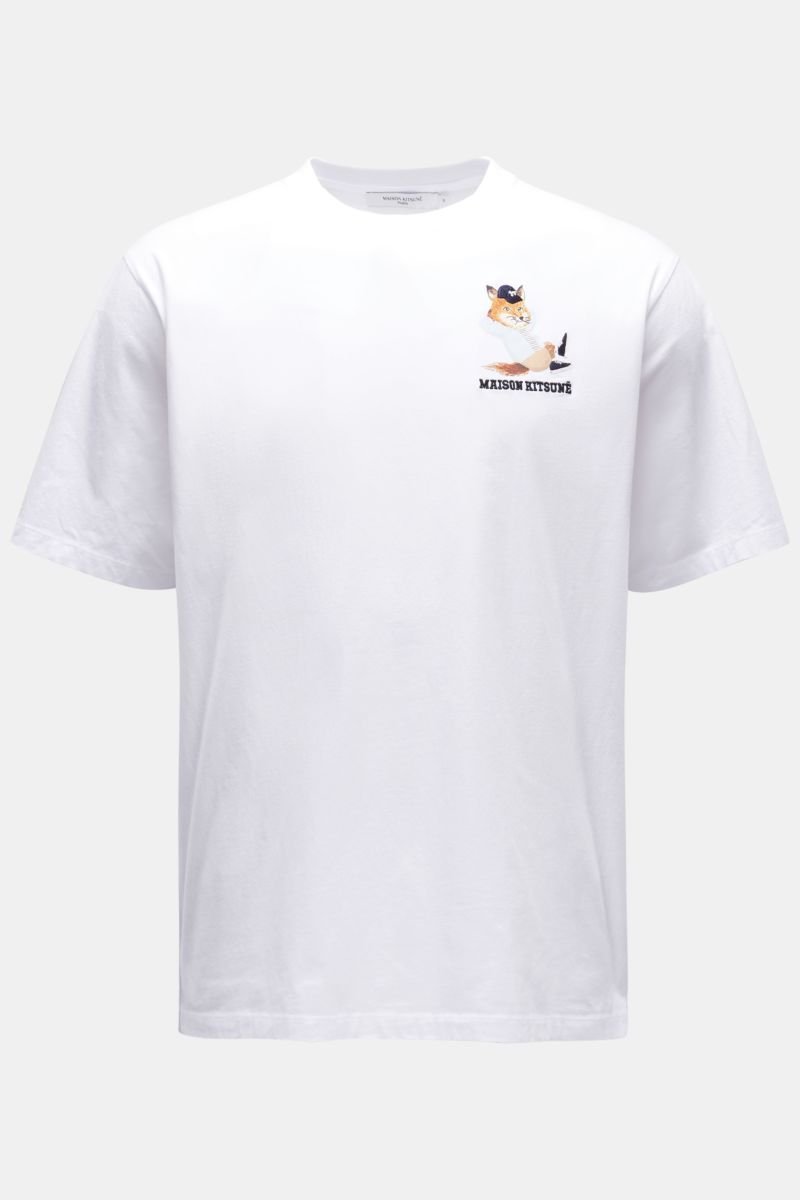 Rundhals-T-Shirt weiß