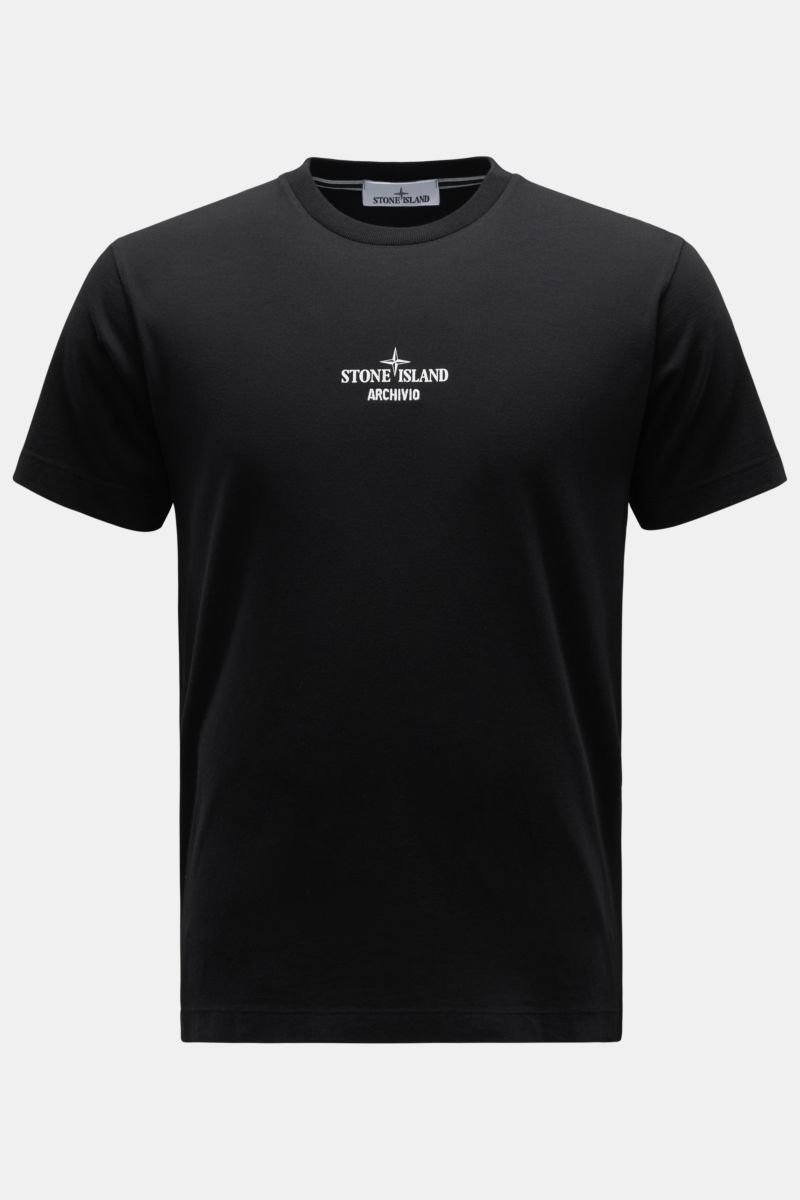 Rundhals-T-Shirt 'Archivio' schwarz