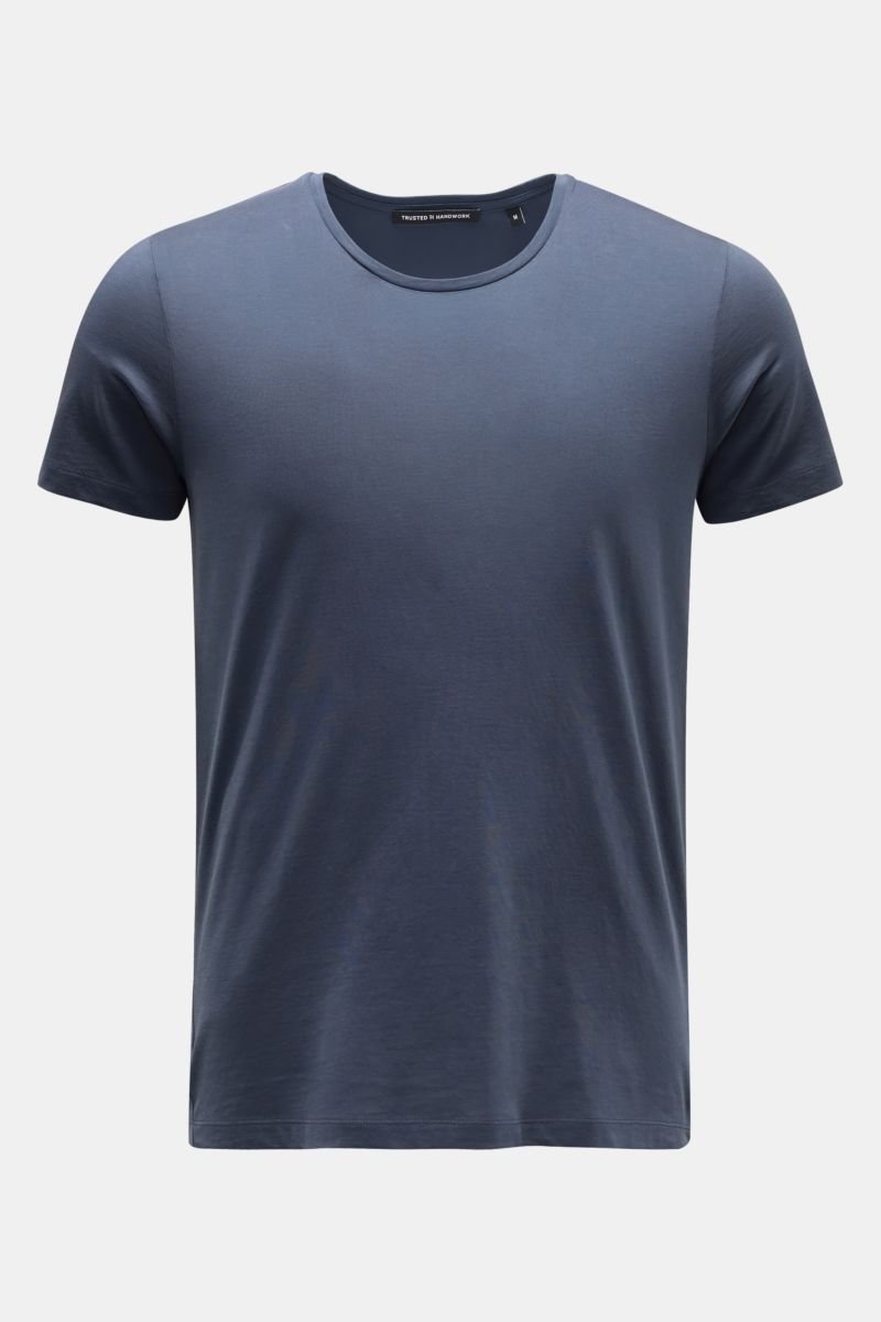 Rundhals-T-Shirt graublau