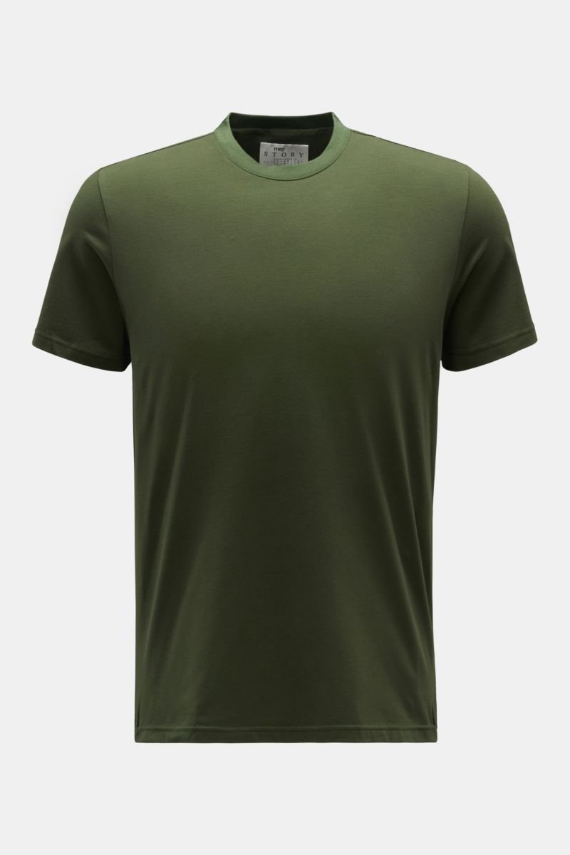 Rundhals-T-Shirt dunkelgrün