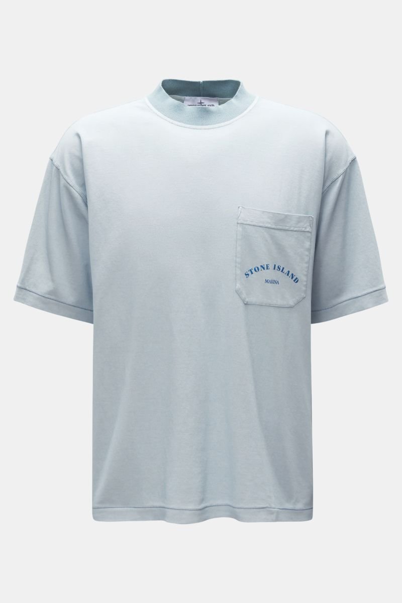 Rundhals-T-Shirt 'Marina' rauchblau