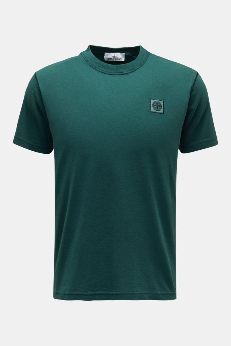 Rundhals-T-Shirt dunkelgrün
