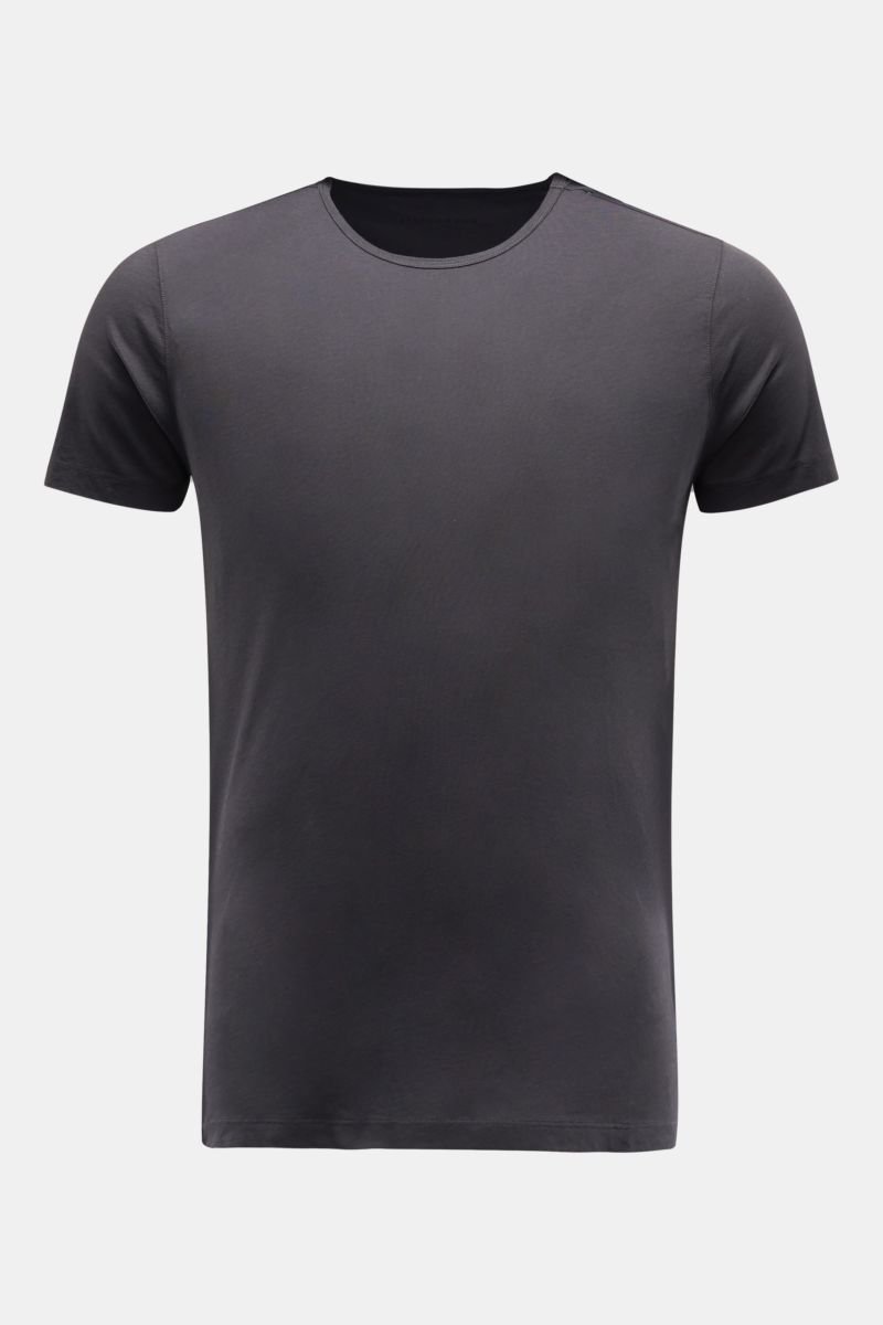 Crew neck T-shirt 'Lio' dark grey