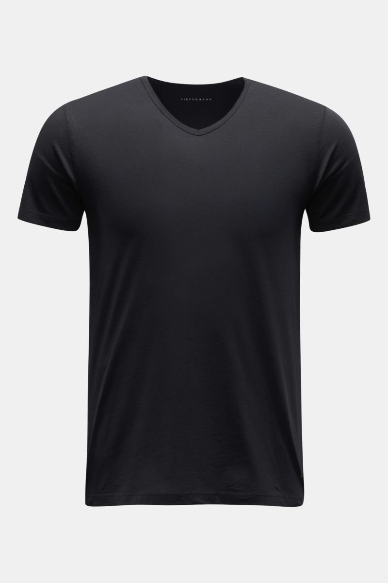 V-Neck T-Shirt 'Darius' schwarz