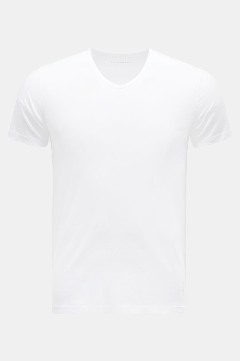 V-Neck T-Shirt 'Darius' weiß