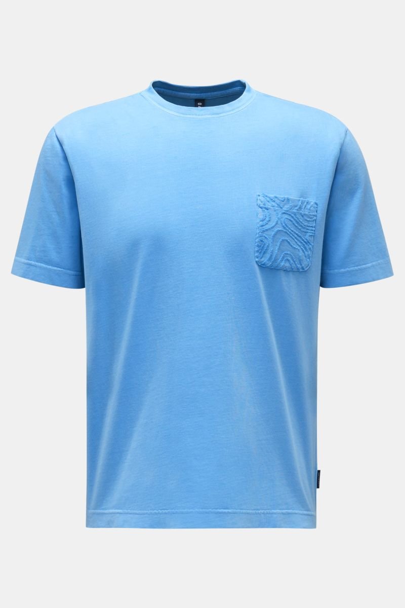  Rundhals-T-Shirt 'Seamap Pocket Tee' blau