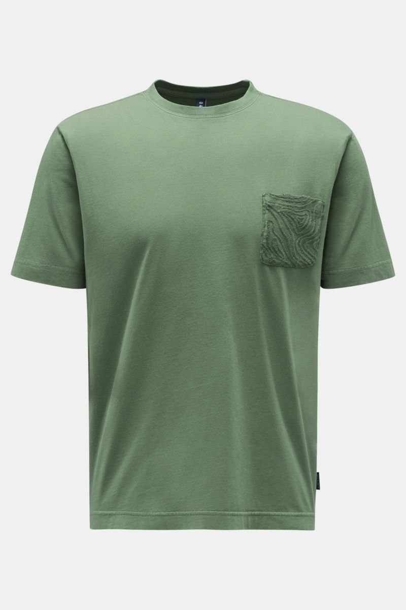  Rundhals-T-Shirt 'Seamap Pocket Tee' grün