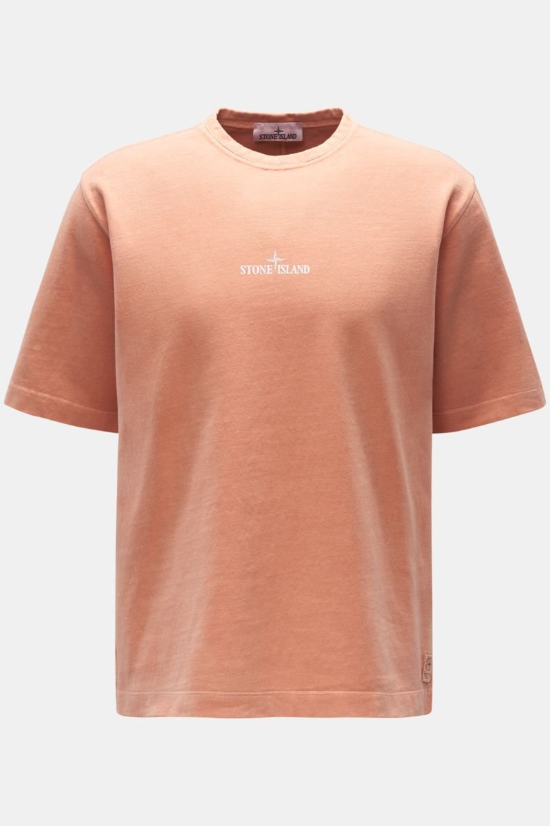 Crew neck T-shirt 'Closed Loop Tinto Terra' orange