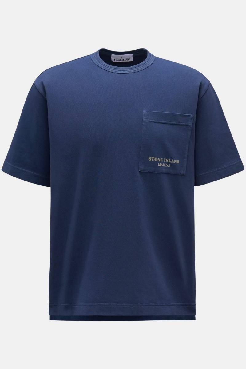 Crew neck T-shirt 'Marina' navy