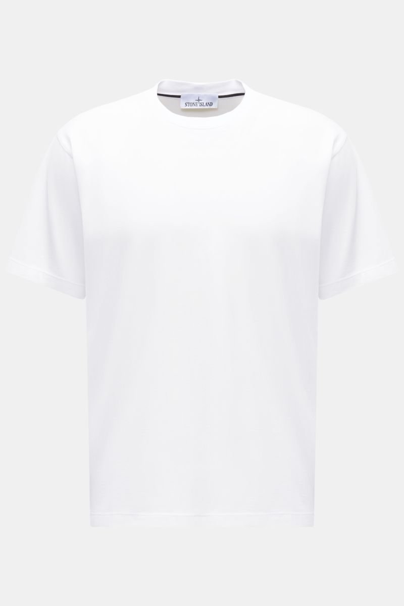Crew neck T-shirt 'Stripes Six' white