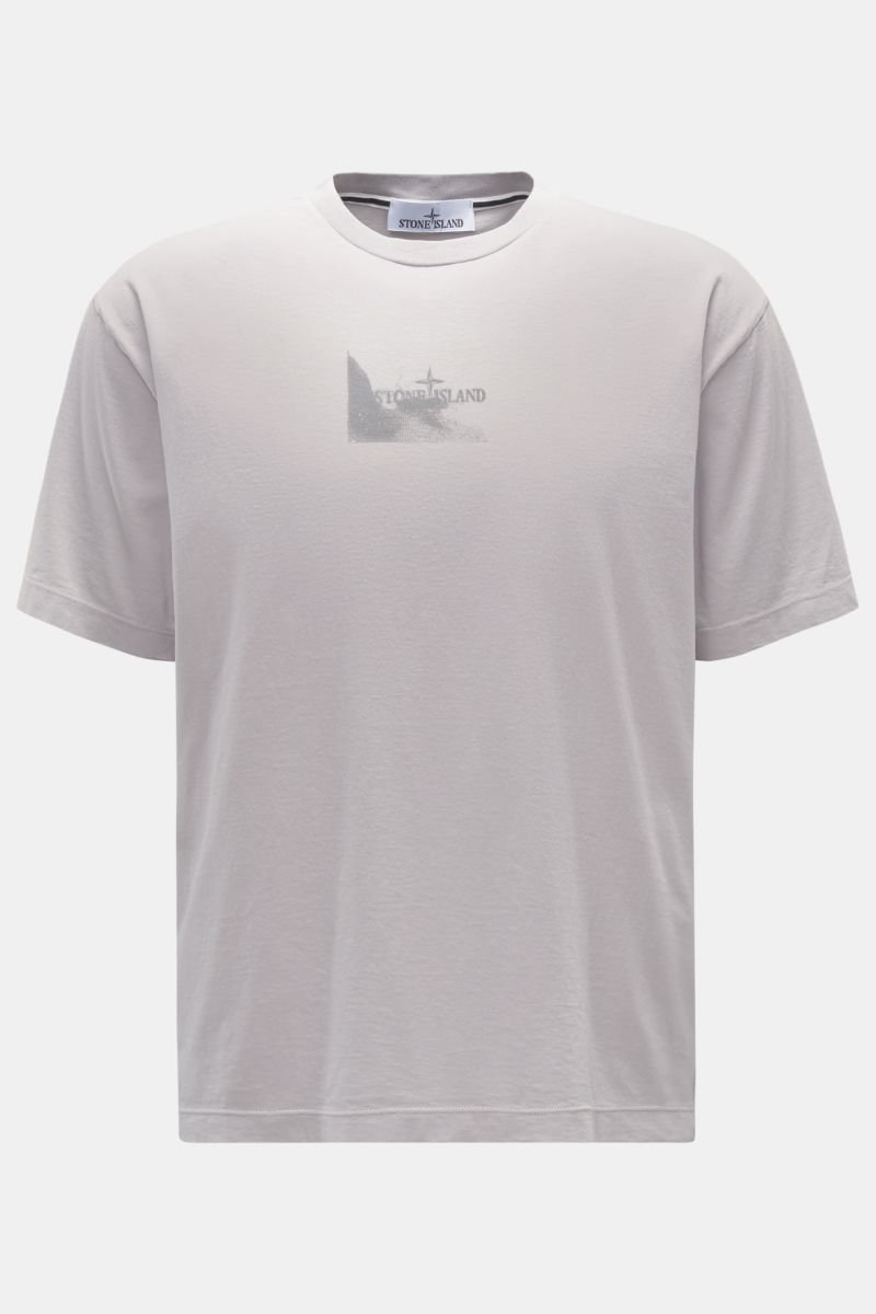 Crew neck T-shirt 'Reflective' light grey