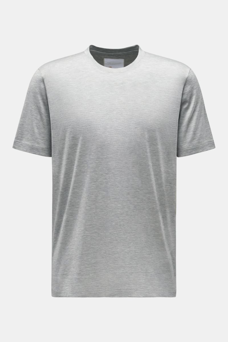 Crew neck T-shirt 'James' grey mottled