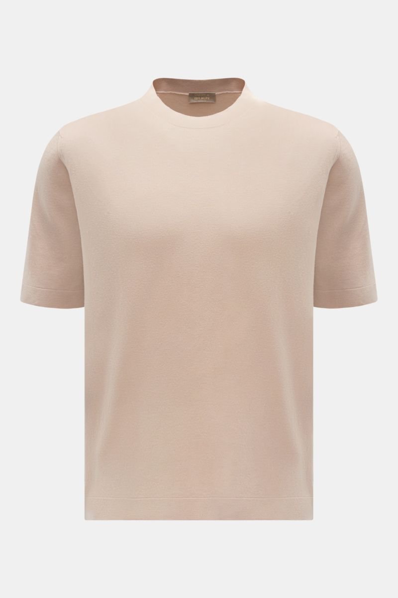 Short-sleeved jumper beige