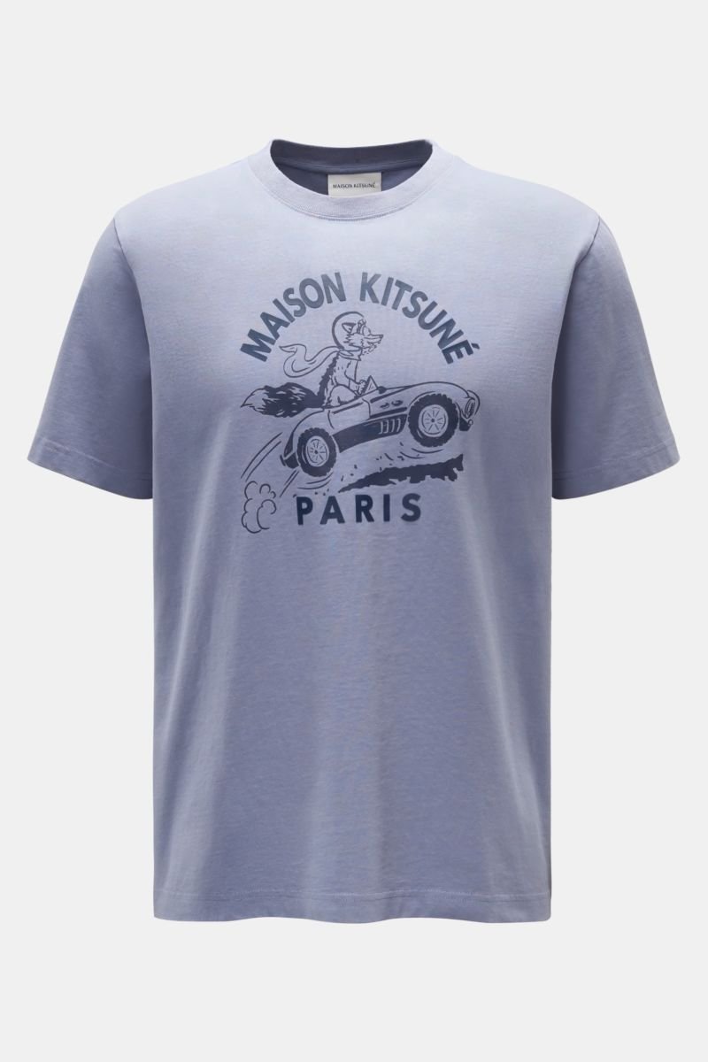 Crew neck T-shirt 'Racing Fox' smoky blue