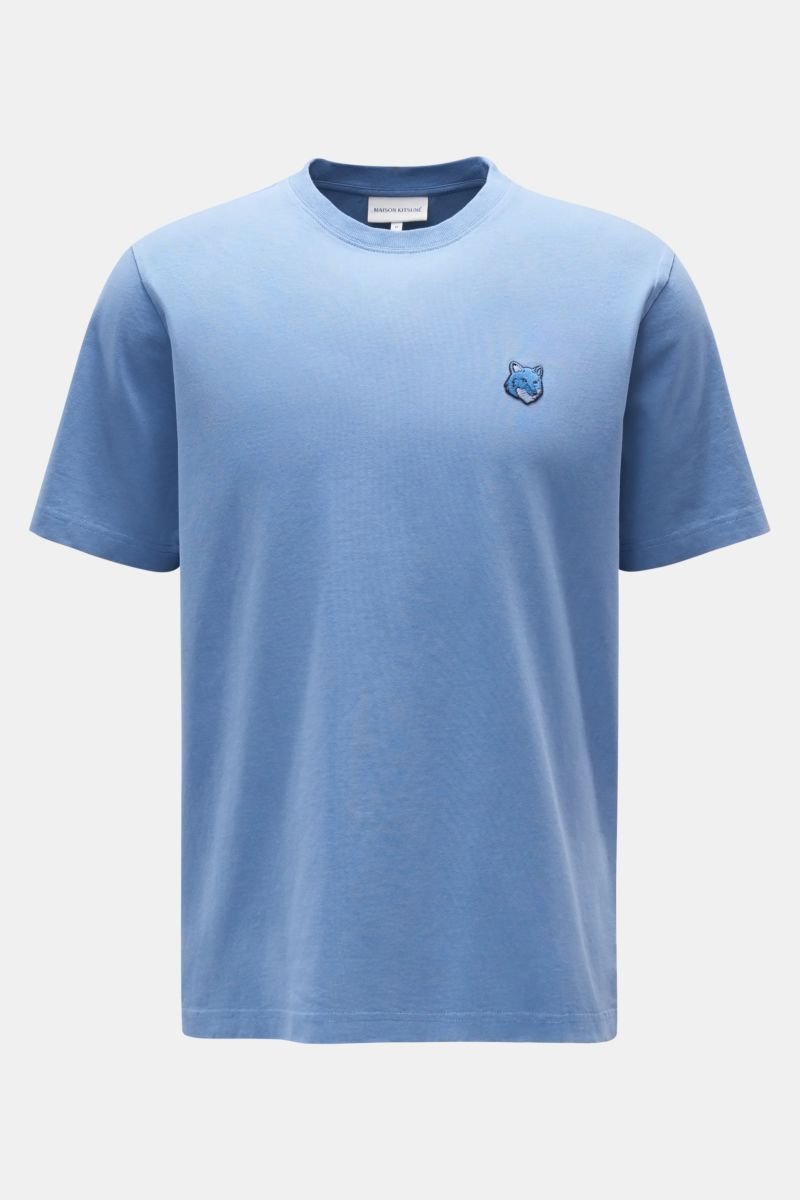 Rundhals-T-Shirt 'Bold Fox' blau