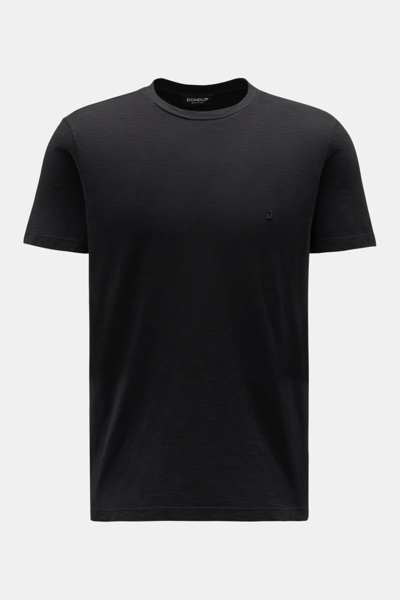 Rundhals-T-Shirt schwarz 