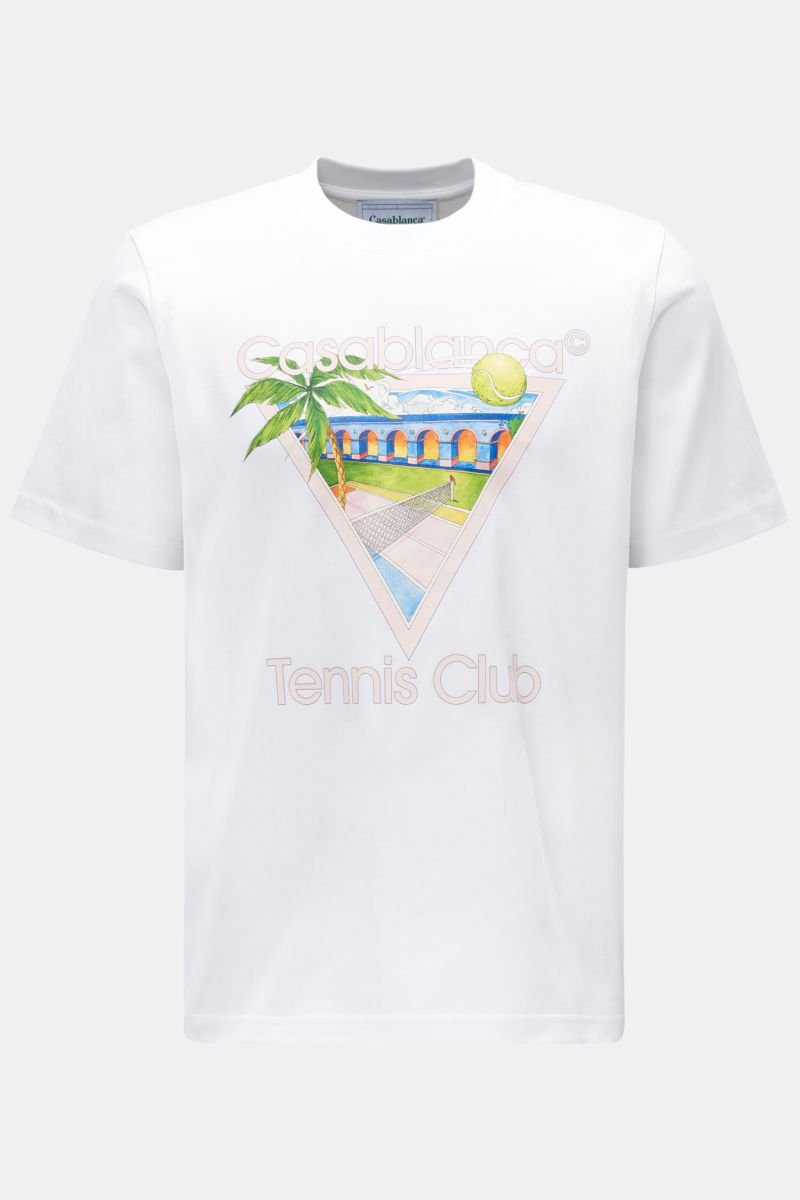 Crew neck T-shirt 'Tennis Club Icon' white