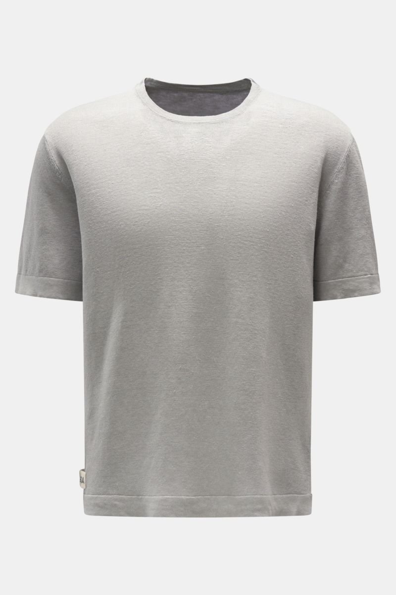 Linen short-sleeved jumper 'Muat' grey